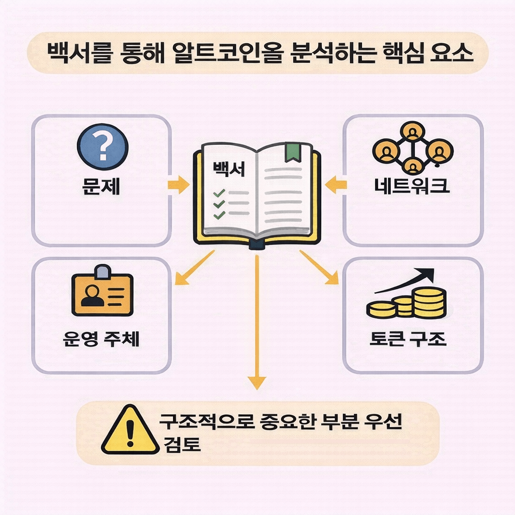 백서를 통해 알트코인을 분석하는 핵심 요소