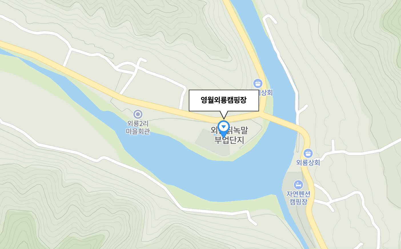 외룡캠핑장 위치 사진 캡쳐