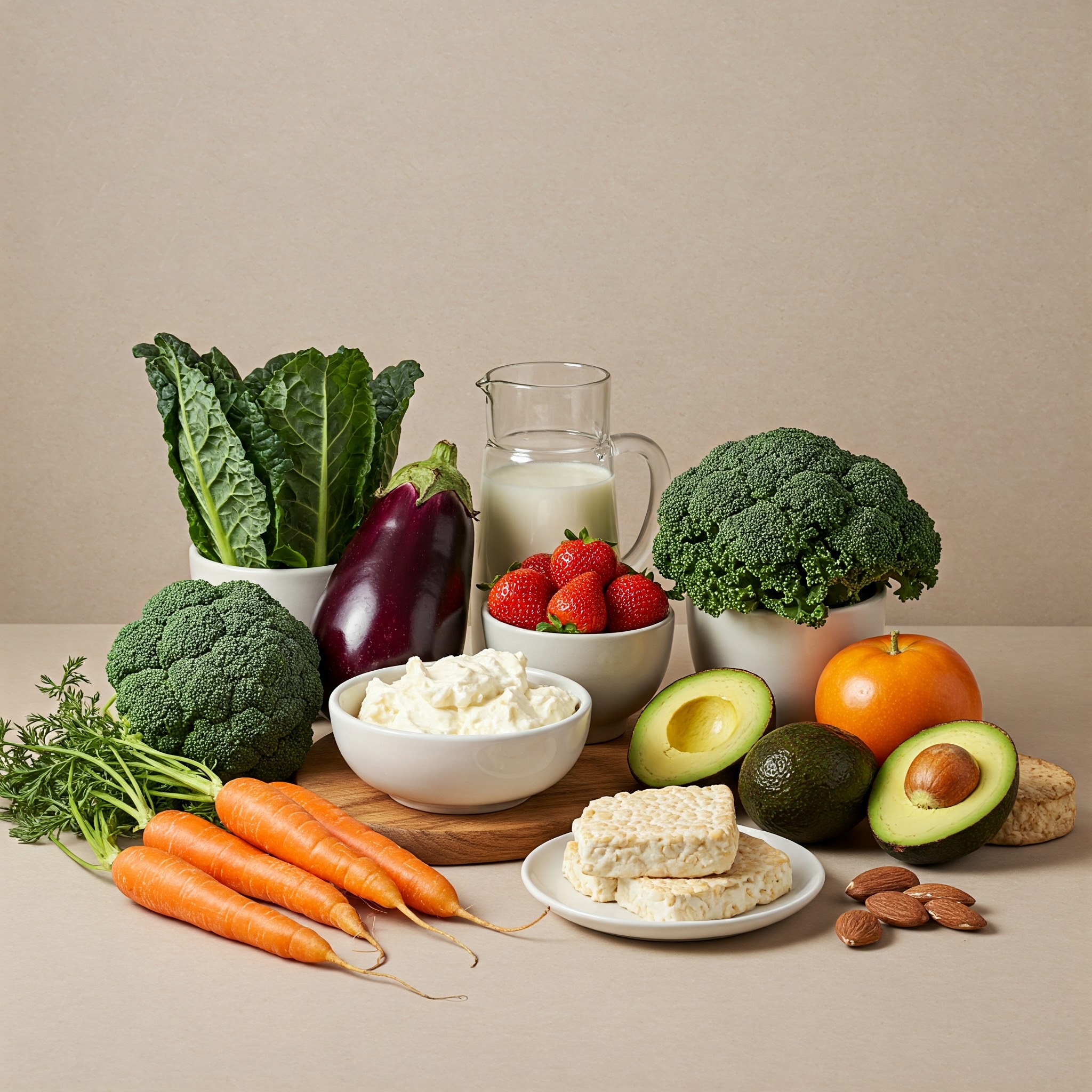 다양한 비건 뷰티 제품 콜라주