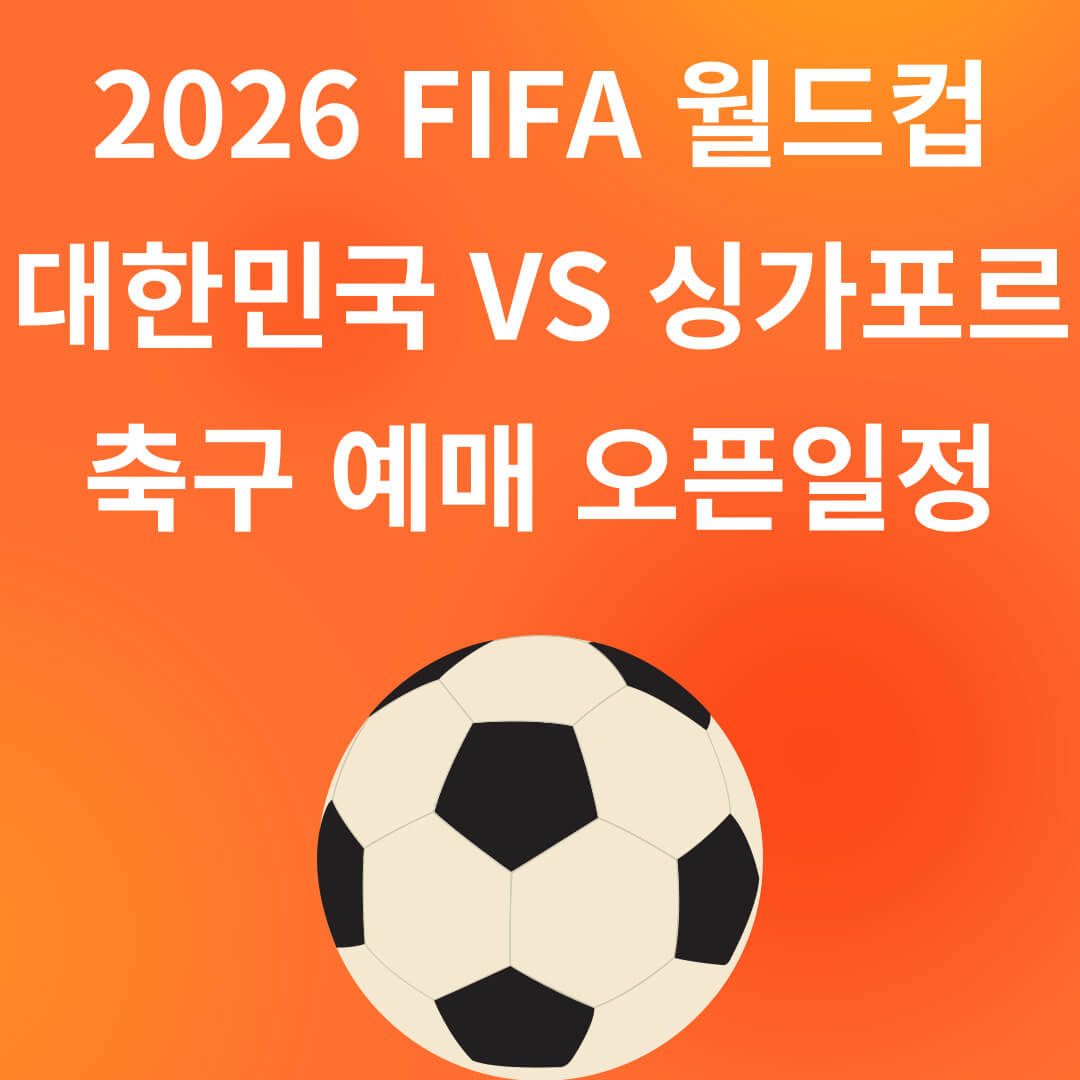 월드컵 축구 예매 오픈 일정