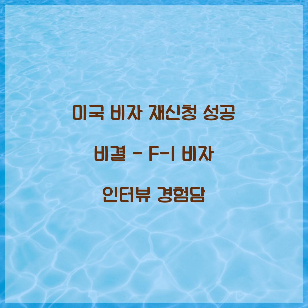 미국 비자 재신청