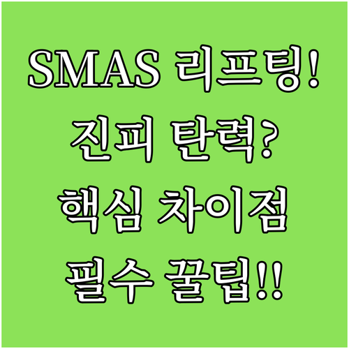 깊은 SMAS층의 구조적 리프팅과 진..