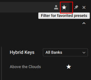 결과 목록에서 즐겨찾기를 보려면