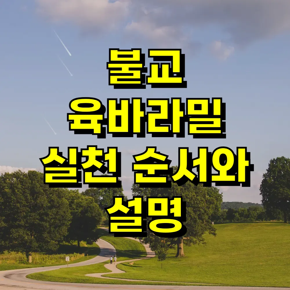 불교 육바라밀 실천 순서와 설명