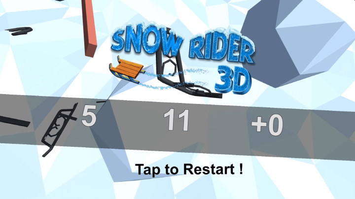 스노우-라이더-3D-무료게임-종료-화면