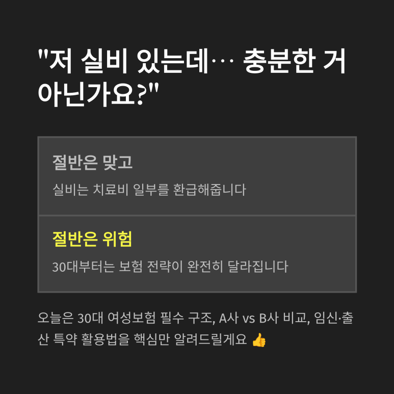 실손보험 자기부담금 패널티 확대 및 비급여 축소에 대응하는 정액형 수술 진단 담보의 필요성