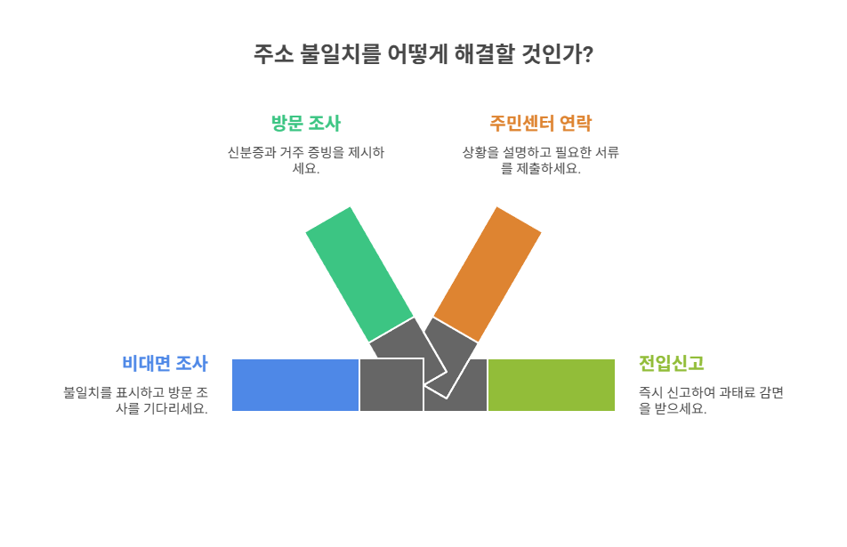 실제 거주지와 불일치 시 대처 방법