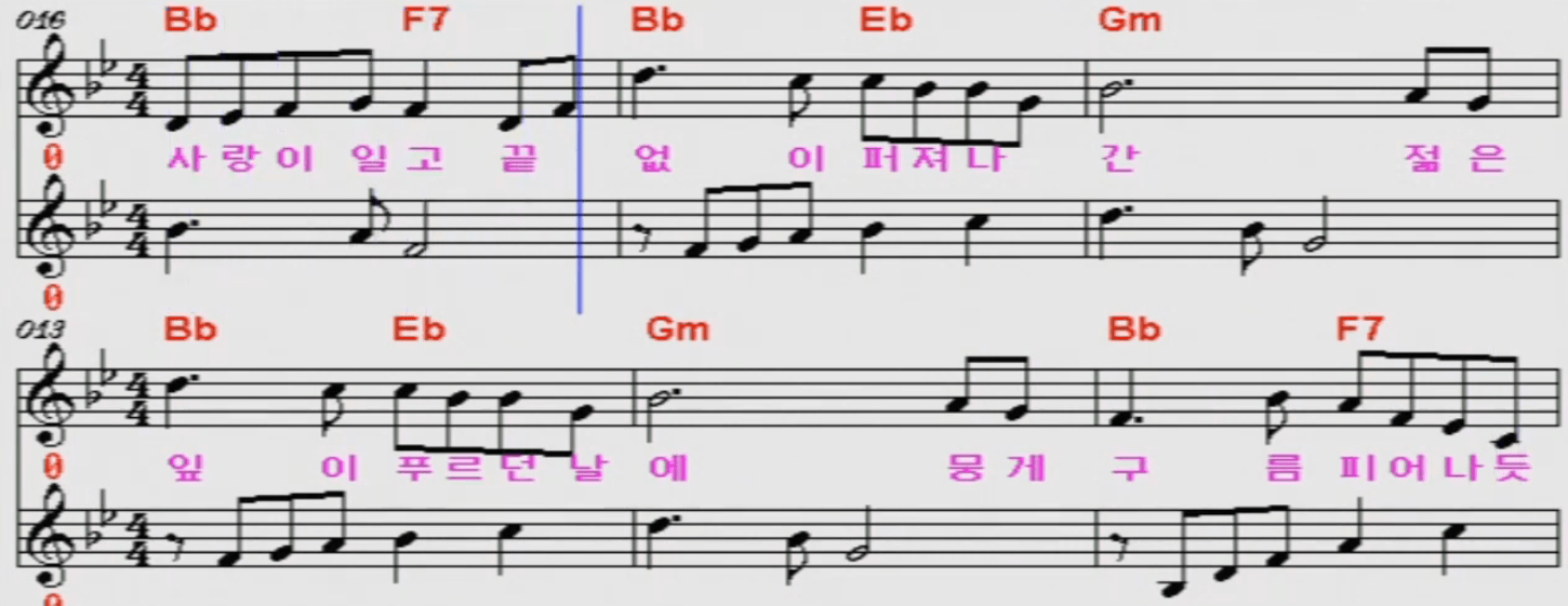 최무룡 - 꿈은 사라지고 악보
