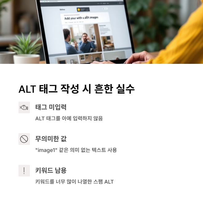 ALT 태그 작성 시 흔한 실수 6가지