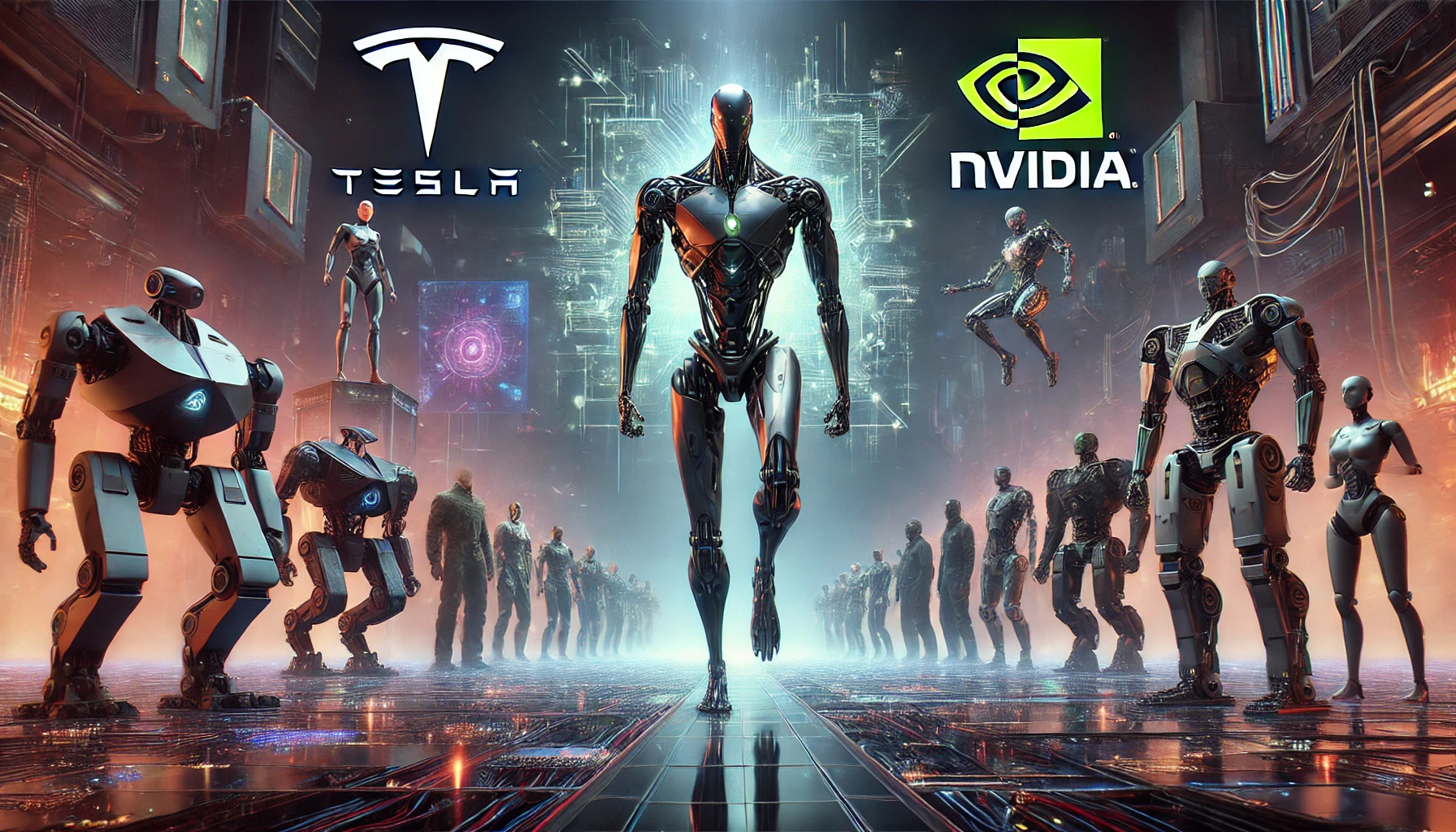 엔비디아와 테슬라의 로봇 관련 사진