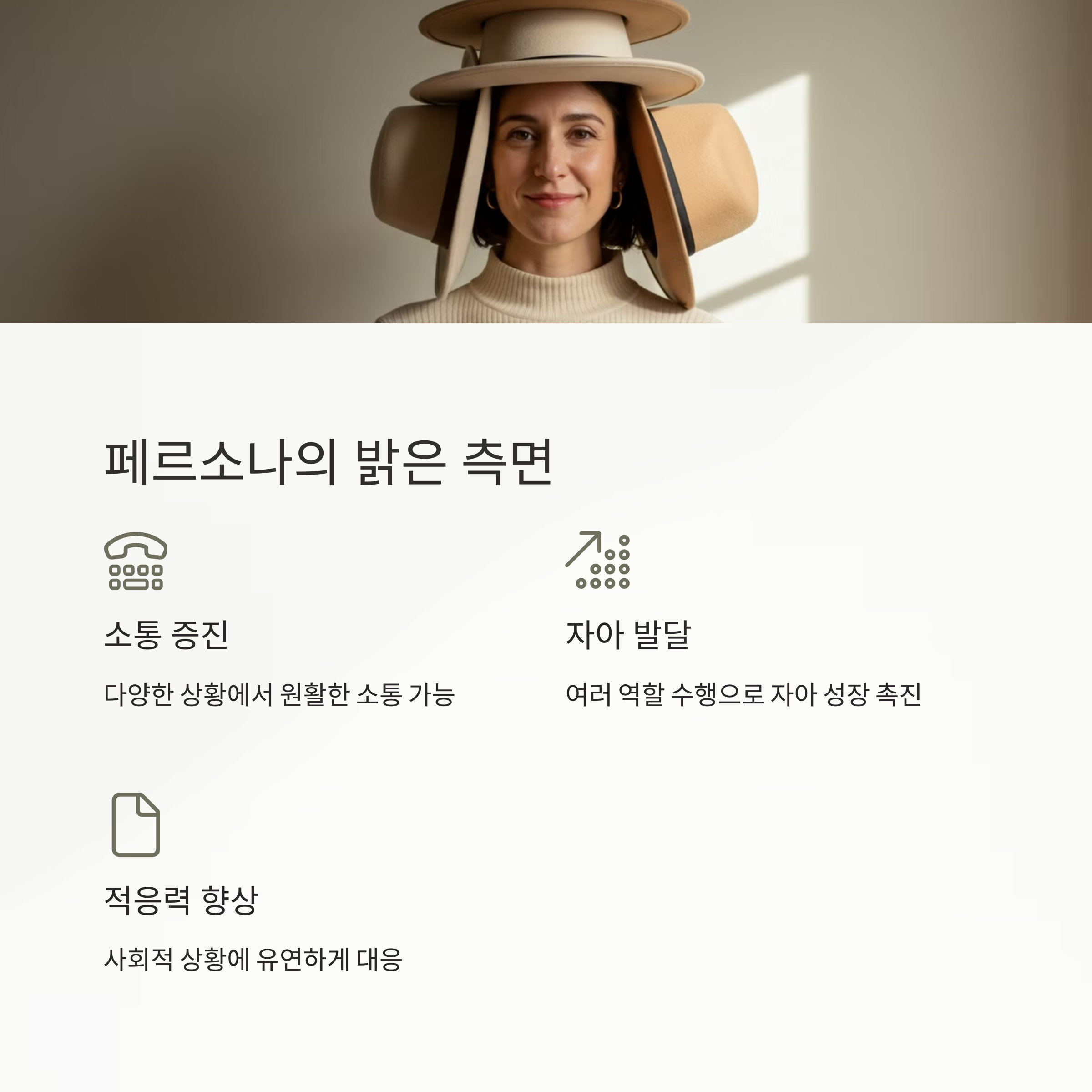 페르소나의 긍정적인 측면
