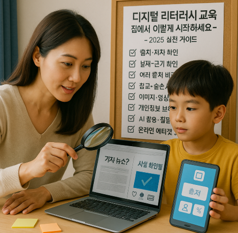 디지털 리터러시 교육, 집에서 이렇게 시작하세요 – 2025 실천 가이드