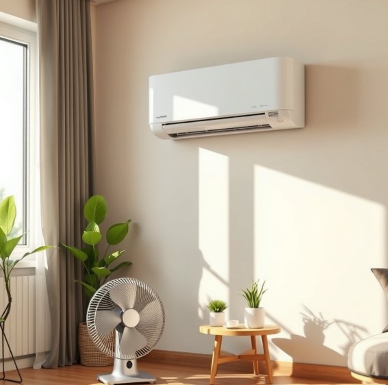 전기세 절약을 위한 에어컨과 써큘레이터가 있습니다.