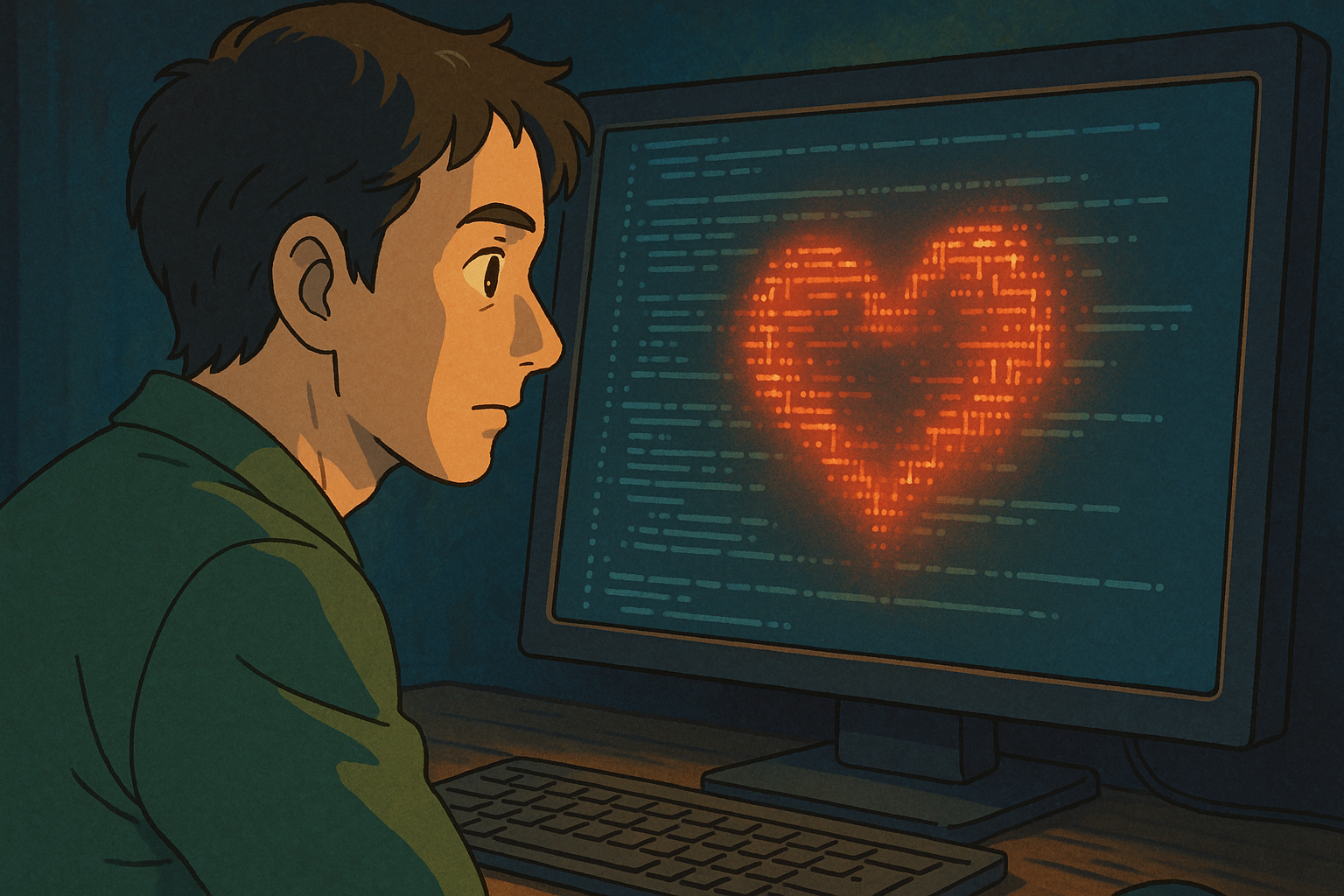 AI 코드 속에 번지는 심장 – 훈련된 감정이 인간에게 다가가는 순간