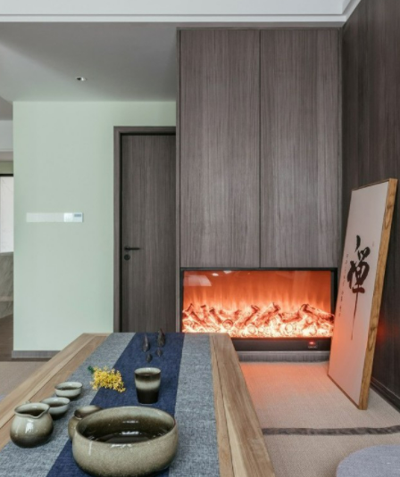 수납장-밑에-설치된-가짜-벽난로