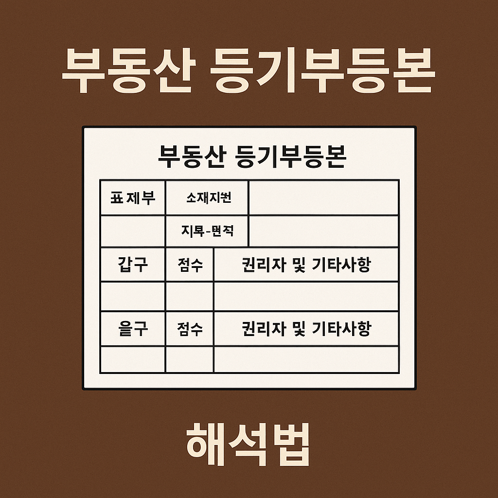 부동산 등기부등본 해석법 ‘갑구’와 ‘을구’ 완전 정리