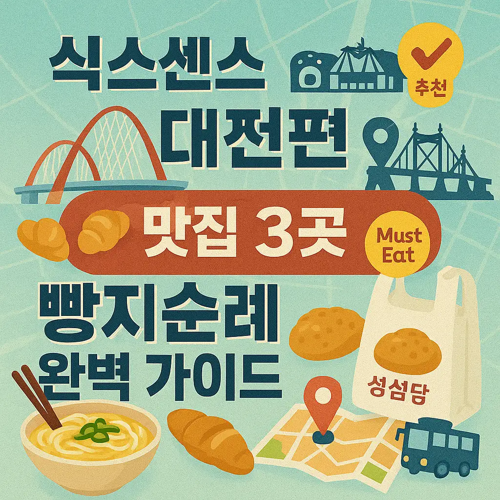 식스센스 시티투어2 대전편 방송 맛집 정리