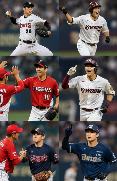 대한민국 야구 리그 KBO 선수 사진