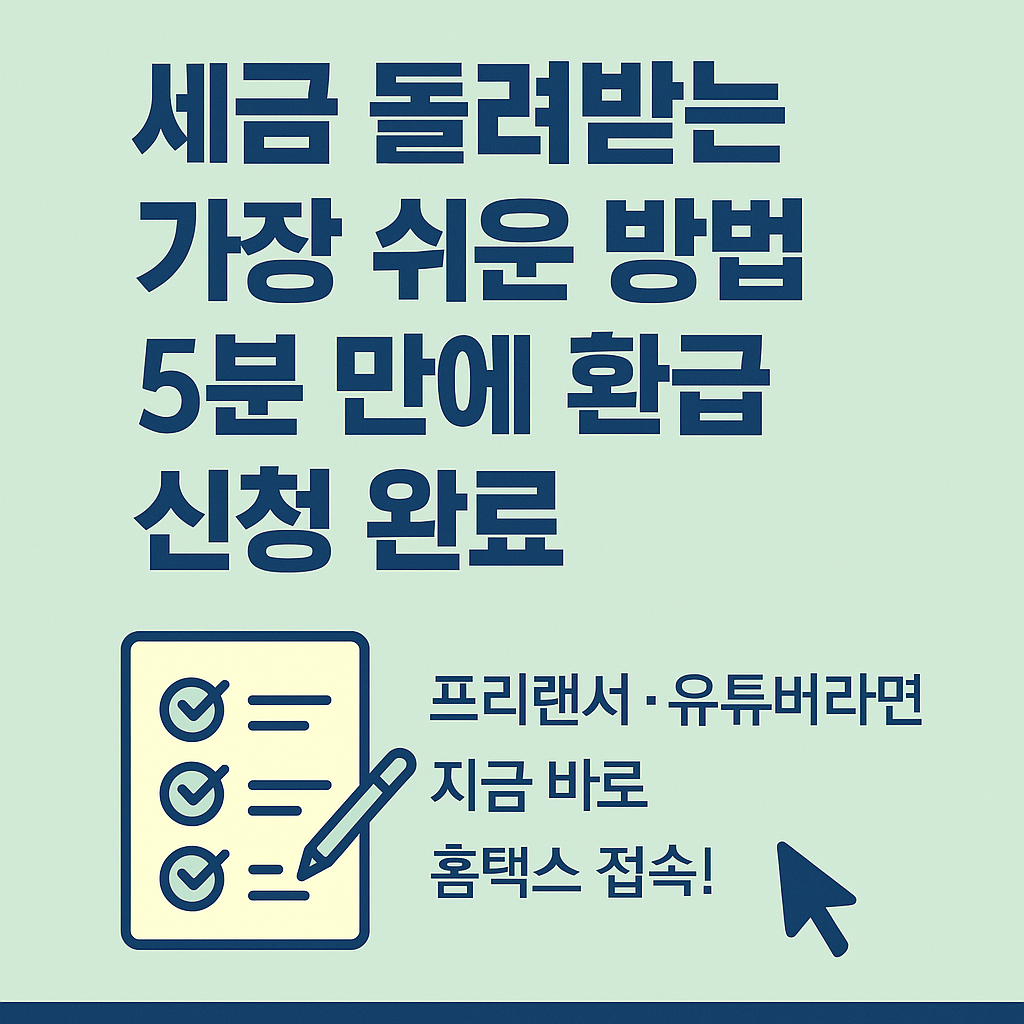 “모르면 돈 날리는 ‘원클릭 환급 서비스’, 이건 진짜 꿀팁”