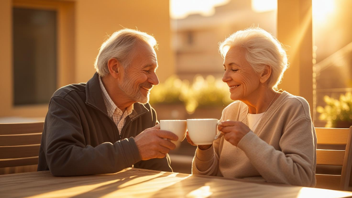 은퇴 후 여유로운 시간을 보내는 중장년의 따뜻한 일상