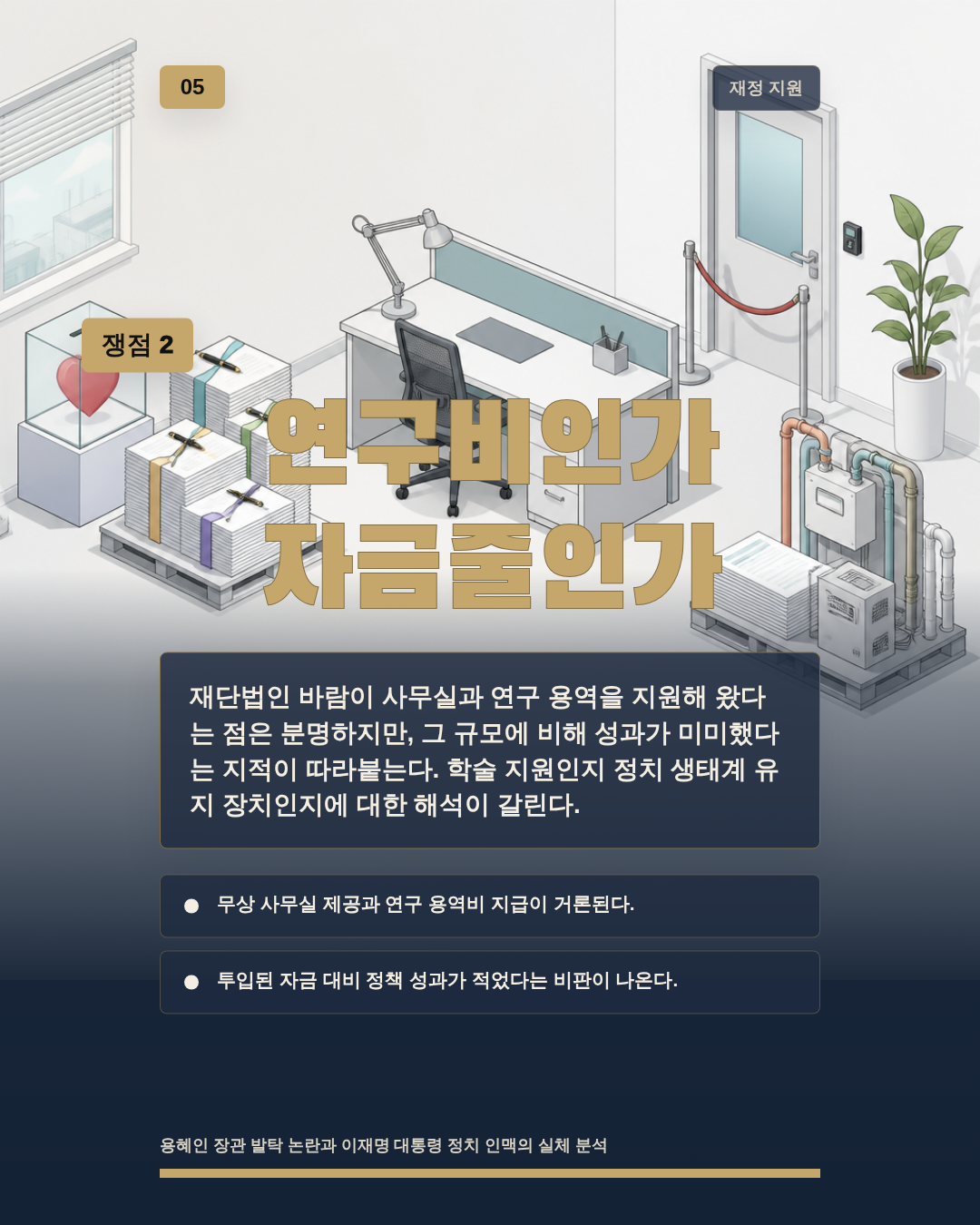 연구비인가 자금줄인가