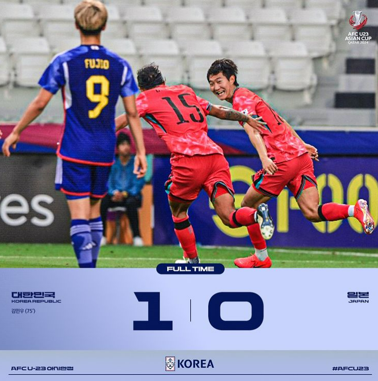 한일전 축구 결과 이태석 도움 김민우 골 하이라이트