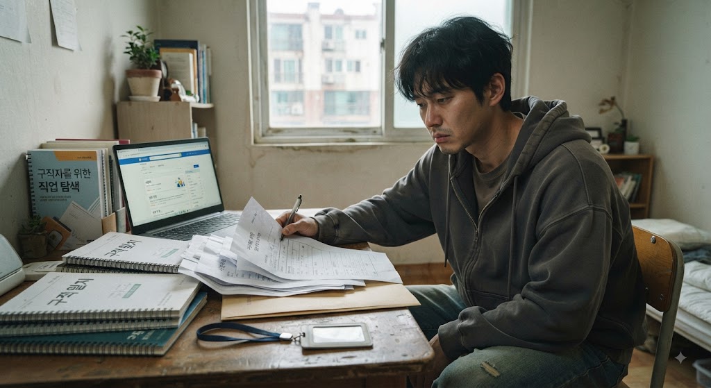 한 번도 취업해본 경험이 없는 청년의 모습