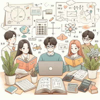 학생들이 그룹 스터디를 하는 모습.