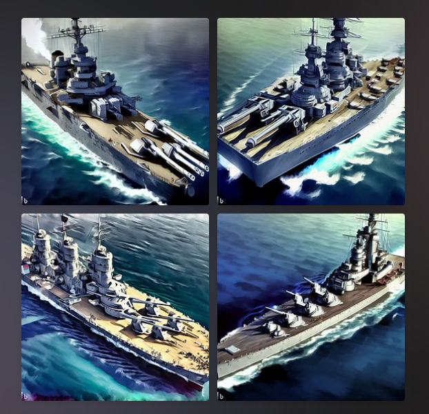 ai digital art - battleship