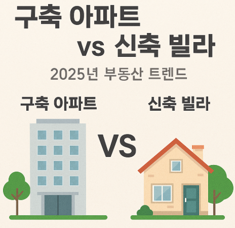 구축 아파트 vs 신축 빌라