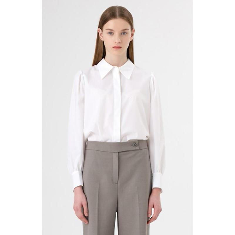 케네스레이디 벌룬 슬리브 히든버튼 블라우스 EGBLMJ9700