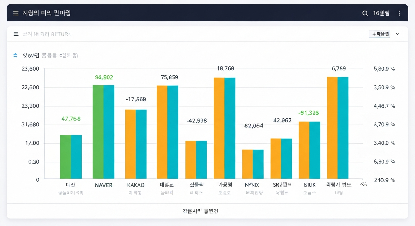 국내 AI 관련주 종목별 수익률 비교표