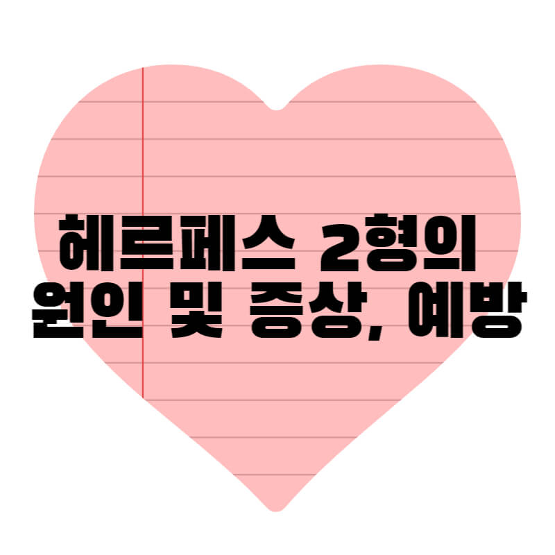 헤르페스 2형의 원인 및 증상&#44; 예방