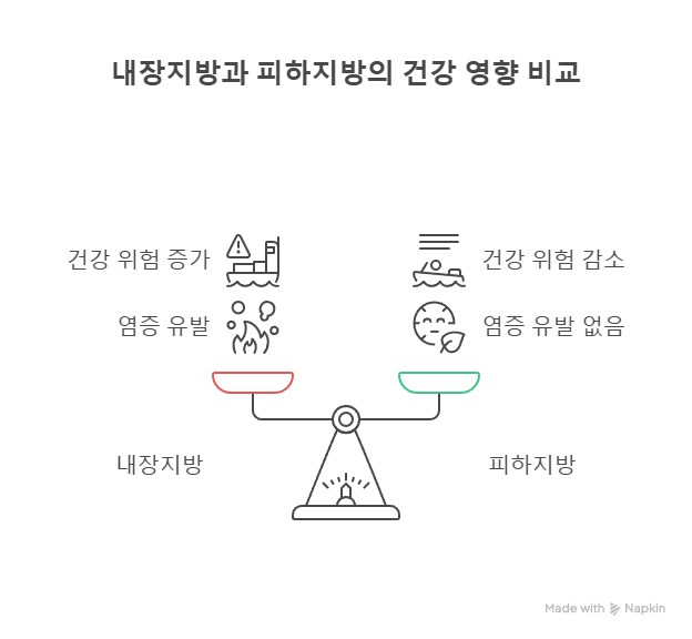 내장지방과 피하지방 비교
