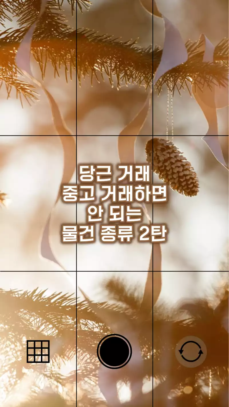 당근 중고 거래 안되는 물건