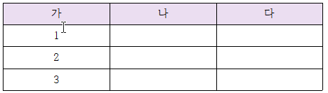 한글 표 범위 지정