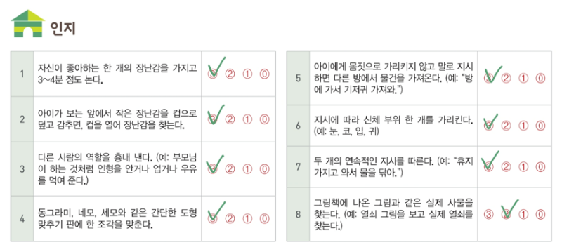 인지 검사 질문
