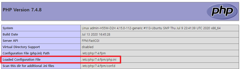 phpinfo()