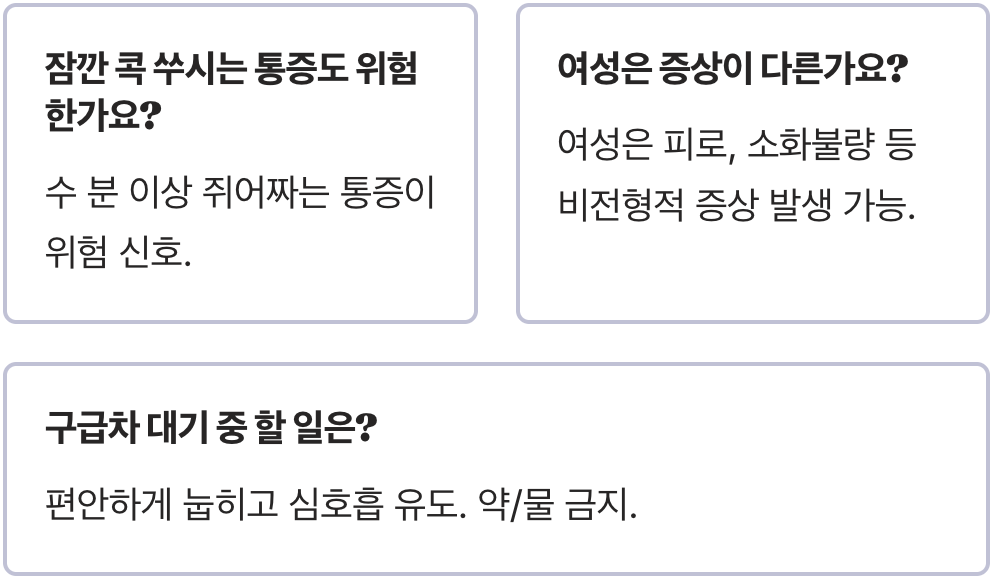 심근경색 전조증상, 생명 지키는 조기 신호 바로 확인하기