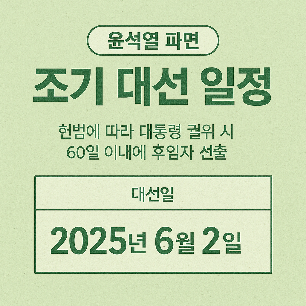 조기대선일정