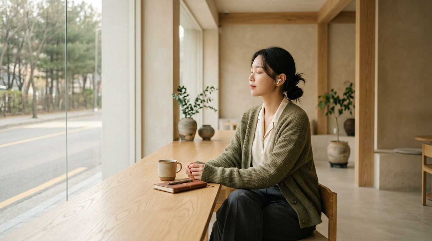 비어있는 시간을 활용하는 분위기 설명