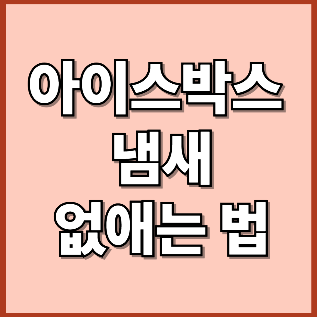 캠핑 후 아이스박스 냄새, 과탄산 없이 없애는 법