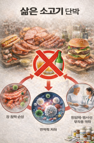 삶은 소고기가 암환자에게 미치는 영향