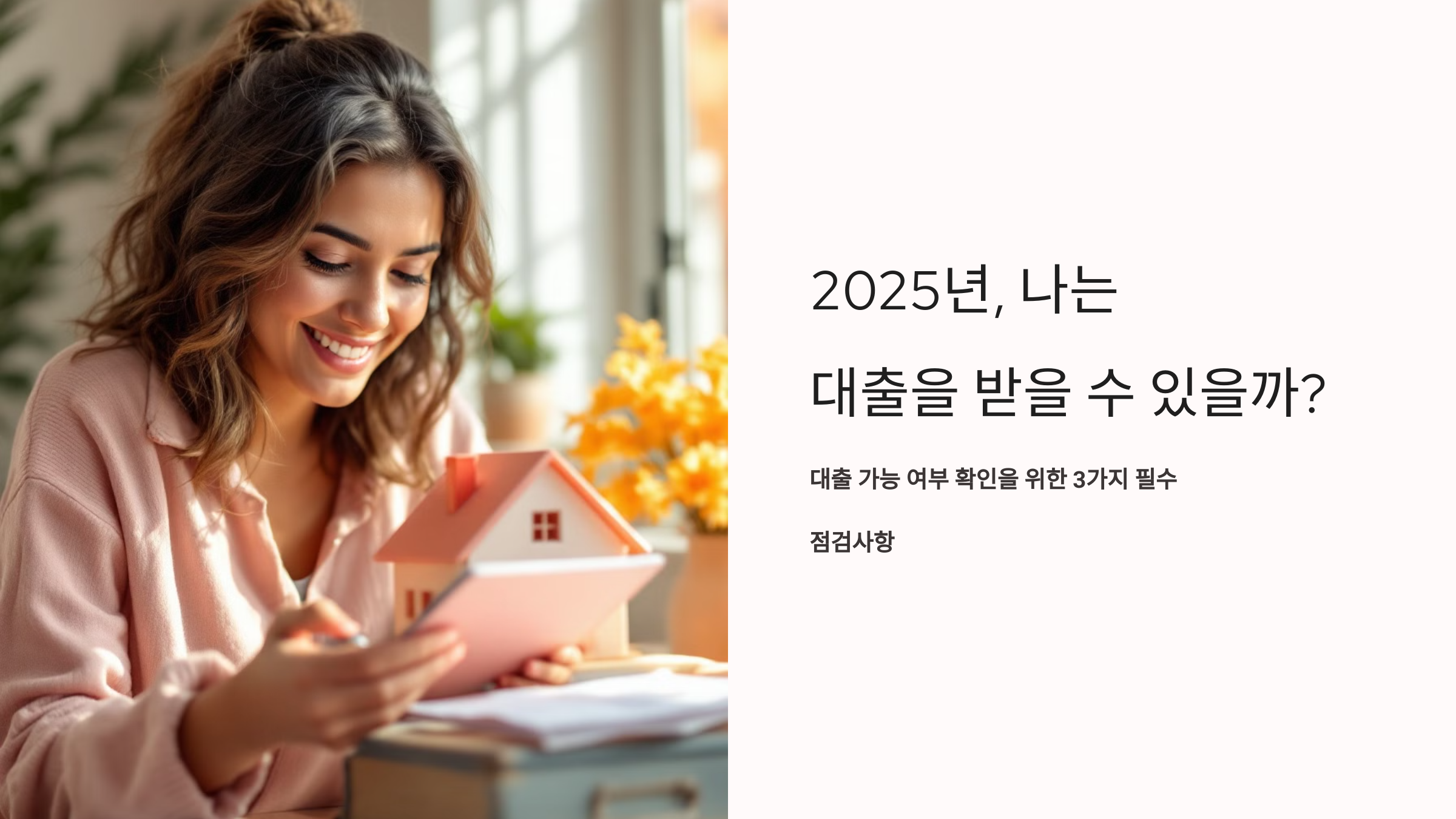2025년 나는 대출을 받을 수 있을까 ? 대출가능여부를 위한 3가지 필수 확인 사항