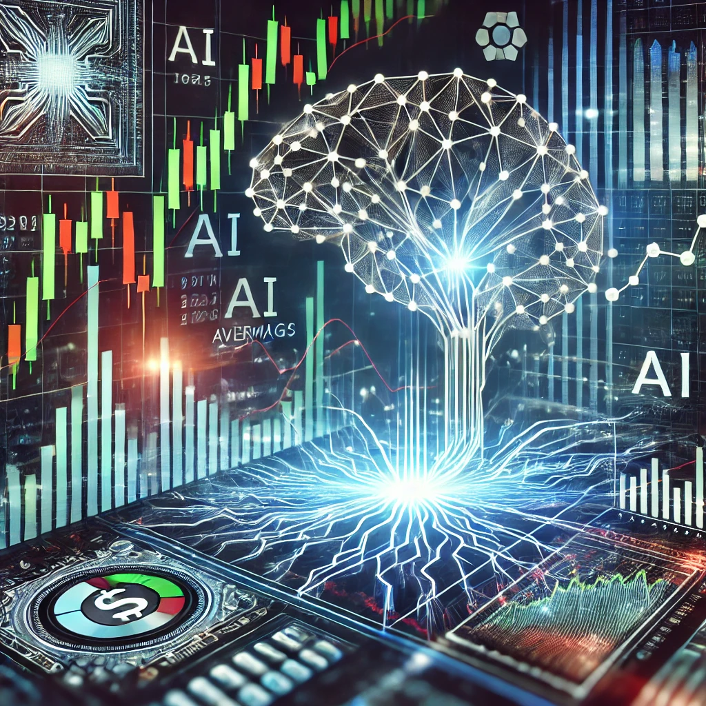 AI 기반 주식 분석을 시각적으로 표현한 이미지