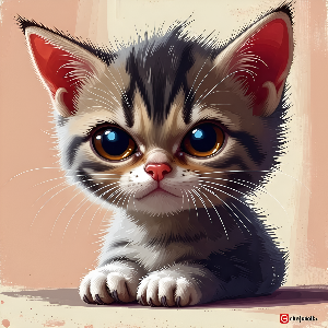 똑똑해 보이는 냥이 그림