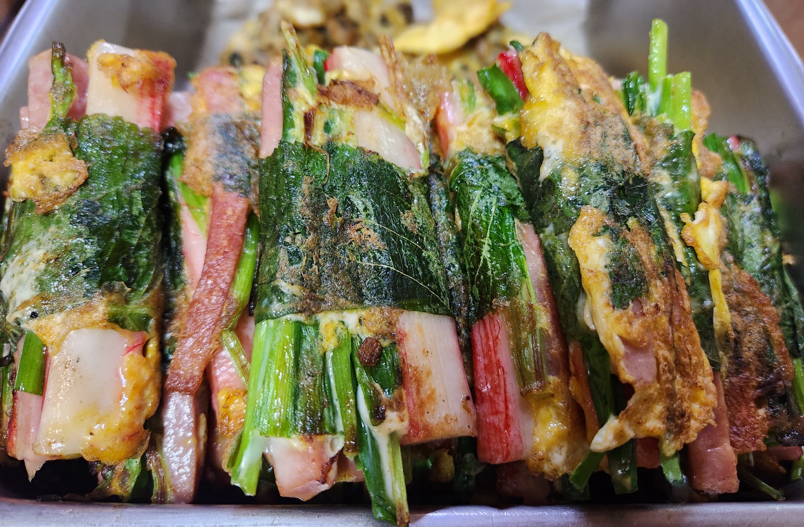 명절음식깻잎전요리