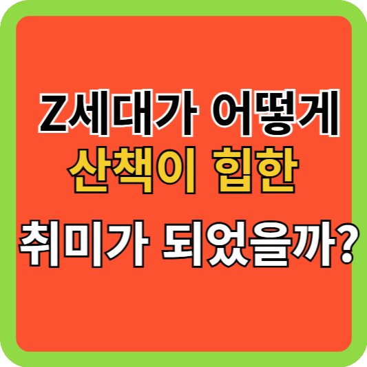 Z세대가 어떻게 산책이 힙한 취미가 되었을까?