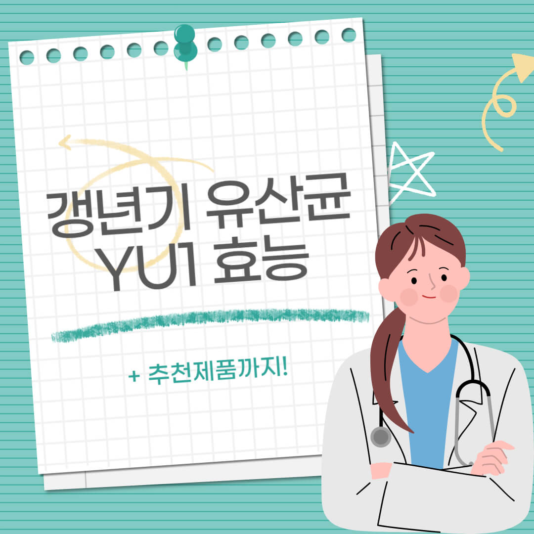 갱년기 유산균 YT1 효능과 추천 제품 소개 일러스트 이미지