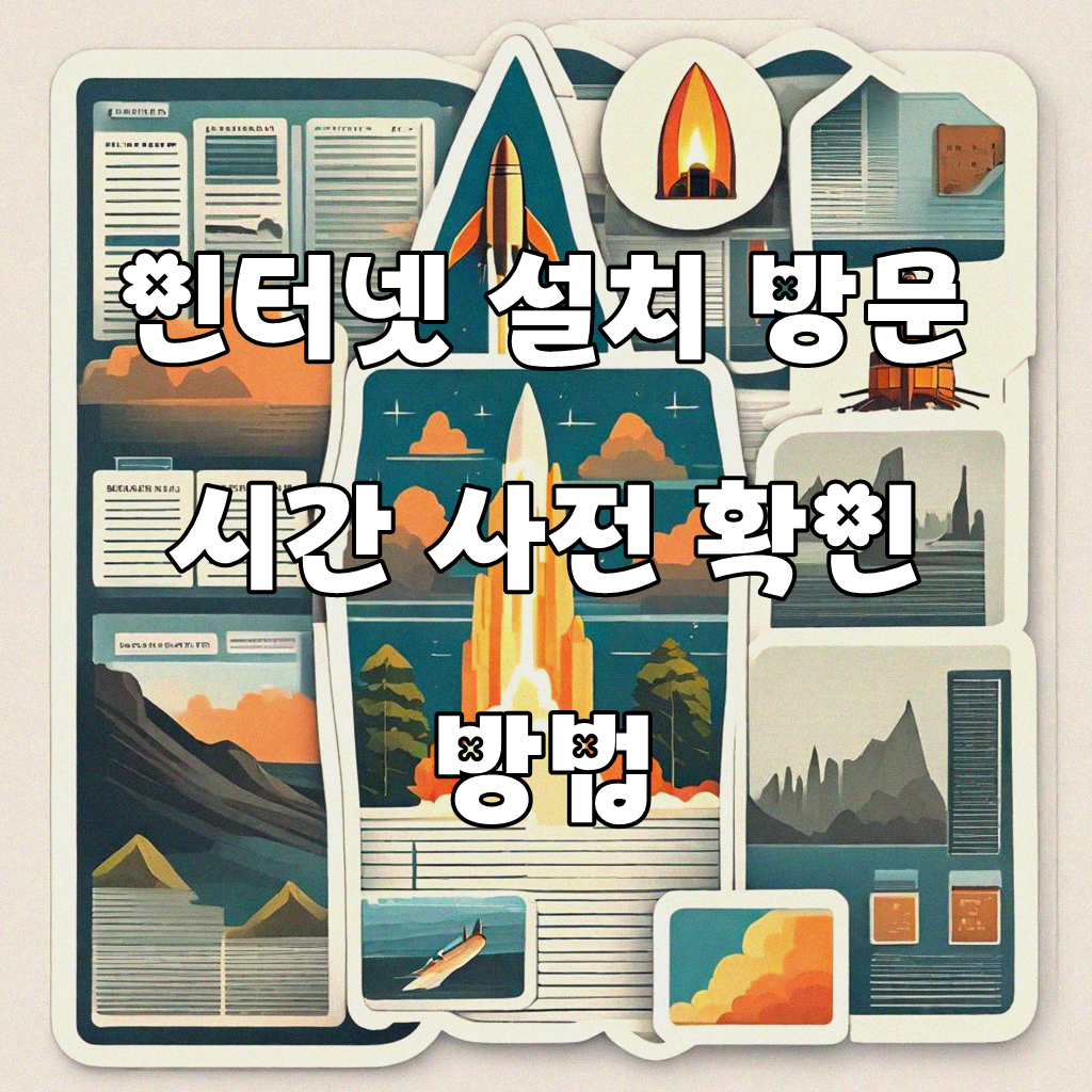 인터넷 설치 기사 방문 시간 언제 확인할 수 있을까